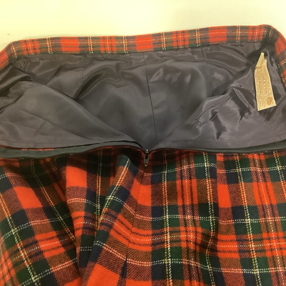 Pendleton vintage Wool Tartan Plaid Wool Skirt size 12 lined made in USA - Picture 3 of 9